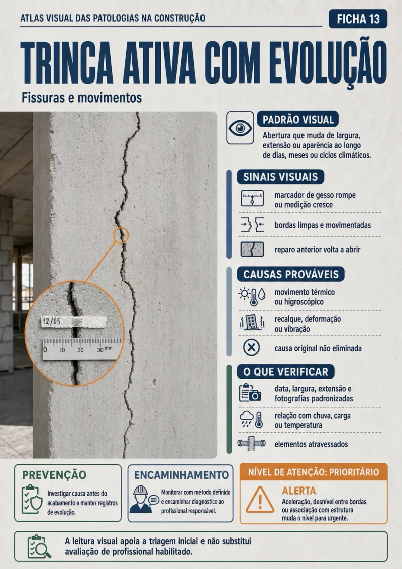 Prévia 5 do Manual da Obra: trinca ativa com evolucao