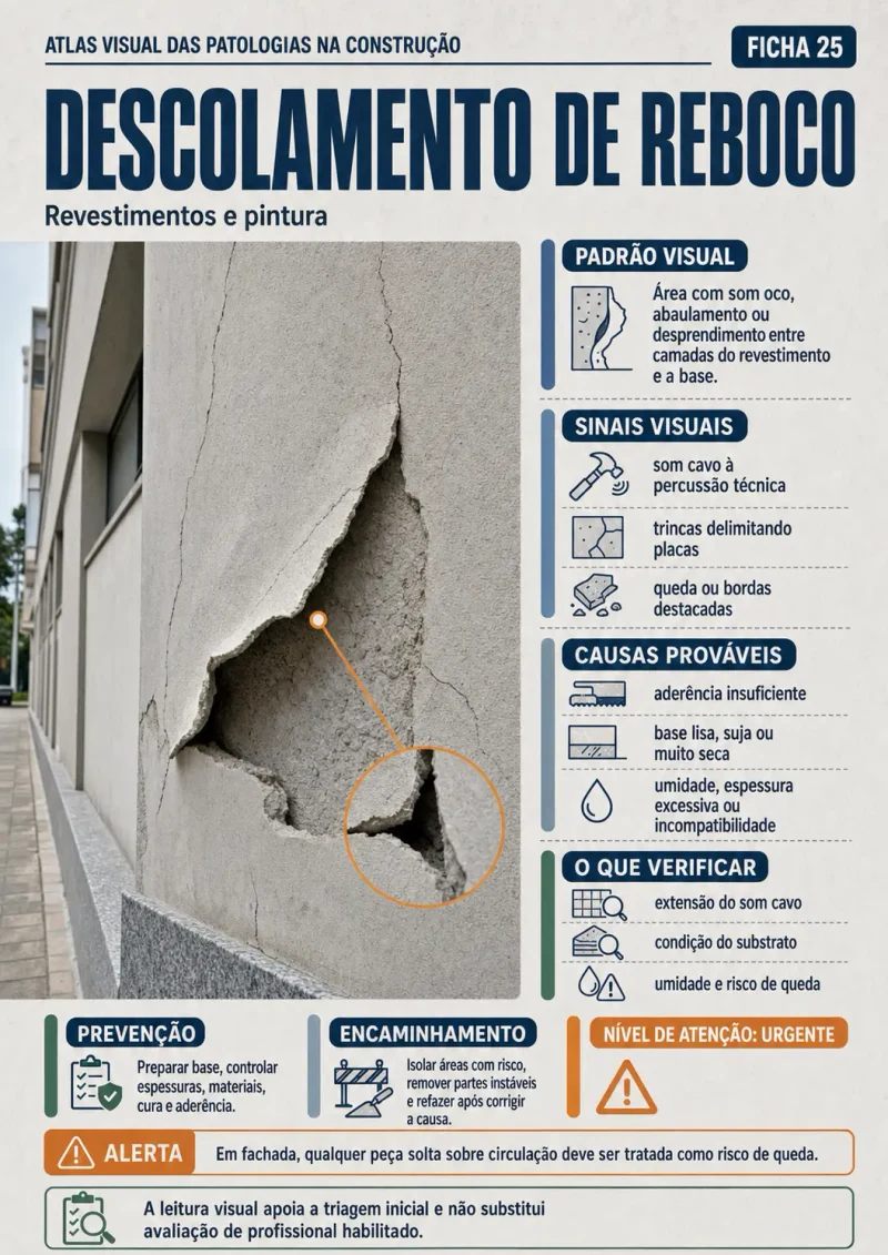 Prévia 6 do Manual da Obra: descolamento de reboco